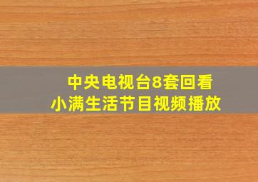 中央电视台8套回看小满生活节目视频播放