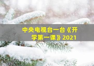 中央电视台一台《开学第一课》2021