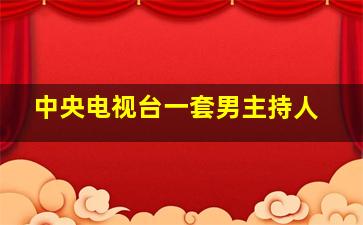 中央电视台一套男主持人