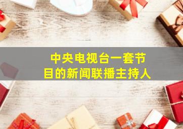 中央电视台一套节目的新闻联播主持人