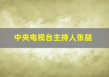 中央电视台主持人张喆