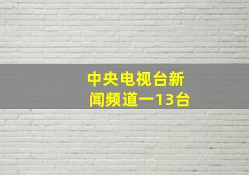 中央电视台新闻频道一13台