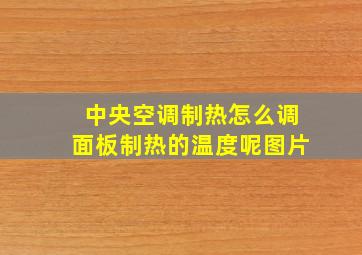 中央空调制热怎么调面板制热的温度呢图片