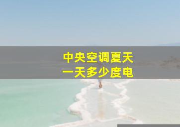 中央空调夏天一天多少度电