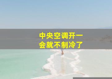 中央空调开一会就不制冷了