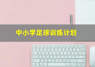 中小学足球训练计划