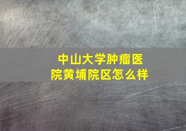 中山大学肿瘤医院黄埔院区怎么样