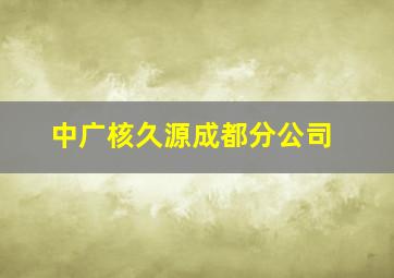 中广核久源成都分公司