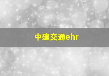 中建交通ehr