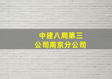 中建八局第三公司南京分公司