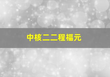 中核二二程福元