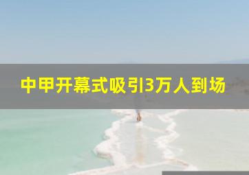 中甲开幕式吸引3万人到场