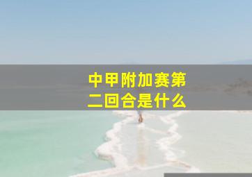 中甲附加赛第二回合是什么