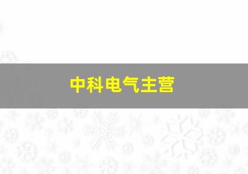 中科电气主营