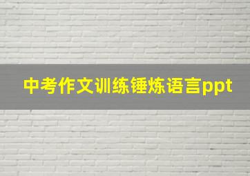 中考作文训练锤炼语言ppt