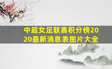 中超女足联赛积分榜2020最新消息表图片大全