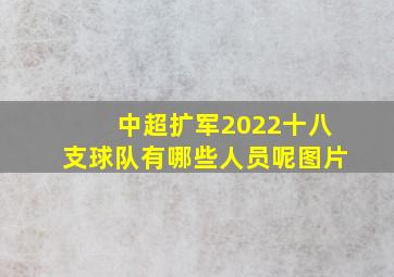 中超扩军2022十八支球队有哪些人员呢图片