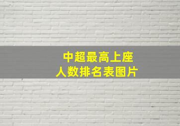 中超最高上座人数排名表图片