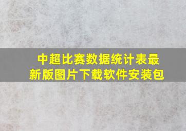 中超比赛数据统计表最新版图片下载软件安装包