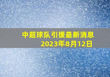 中超球队引援最新消息2023年8月12日