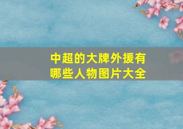 中超的大牌外援有哪些人物图片大全