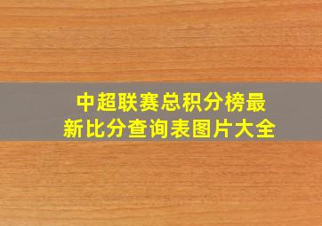 中超联赛总积分榜最新比分查询表图片大全