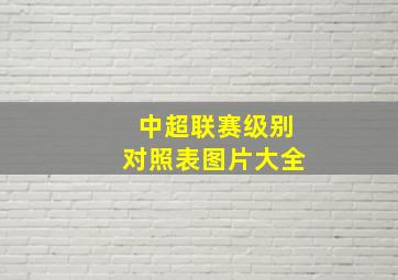 中超联赛级别对照表图片大全