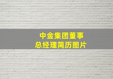 中金集团董事总经理简历图片