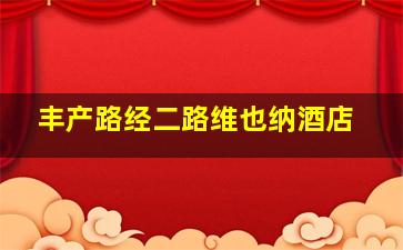 丰产路经二路维也纳酒店