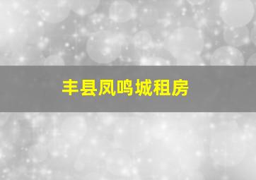 丰县凤鸣城租房