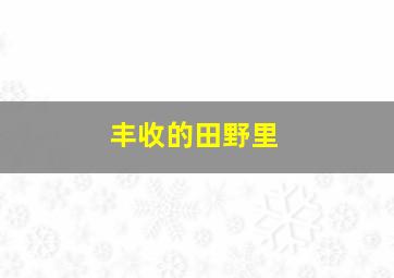 丰收的田野里