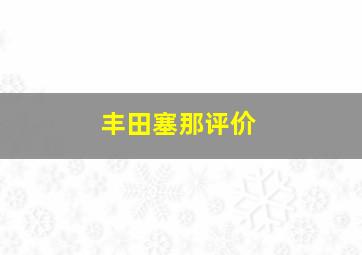 丰田塞那评价