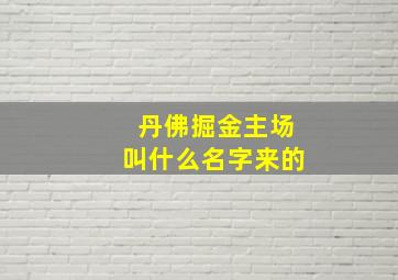 丹佛掘金主场叫什么名字来的