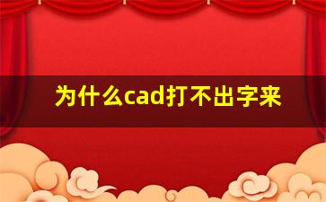 为什么cad打不出字来