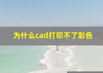 为什么cad打印不了彩色