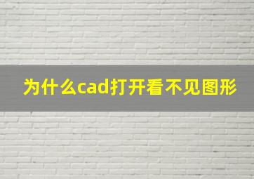 为什么cad打开看不见图形