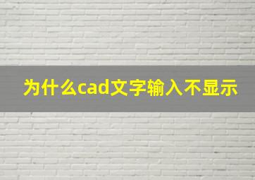 为什么cad文字输入不显示