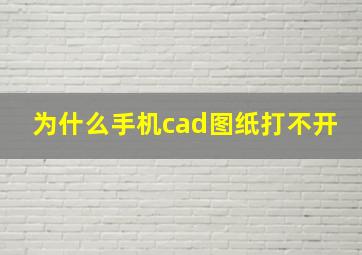 为什么手机cad图纸打不开