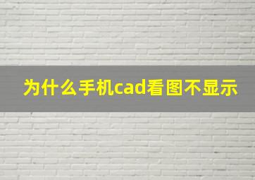 为什么手机cad看图不显示