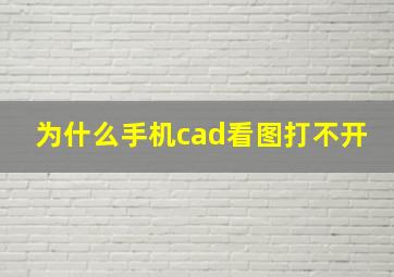 为什么手机cad看图打不开