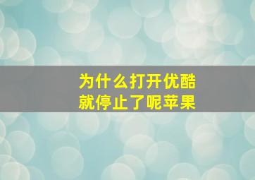 为什么打开优酷就停止了呢苹果