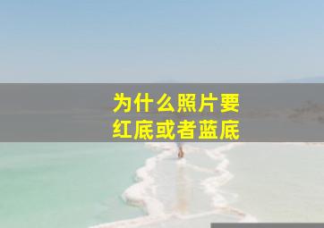 为什么照片要红底或者蓝底