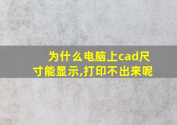 为什么电脑上cad尺寸能显示,打印不出来呢