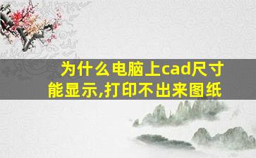 为什么电脑上cad尺寸能显示,打印不出来图纸