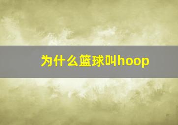 为什么篮球叫hoop