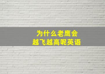 为什么老鹰会越飞越高呢英语