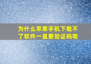 为什么苹果手机下载不了软件一直要验证码呢