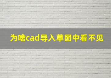 为啥cad导入草图中看不见