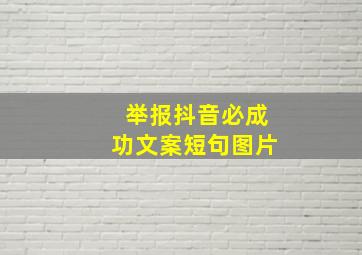 举报抖音必成功文案短句图片