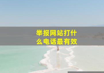 举报网站打什么电话最有效